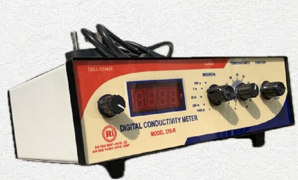 Conductivity meter table top side view